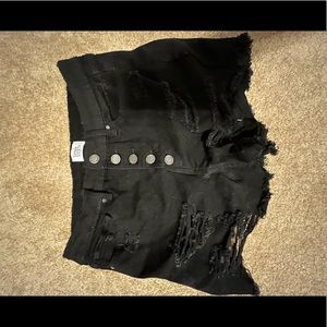 Black high waisted shorts